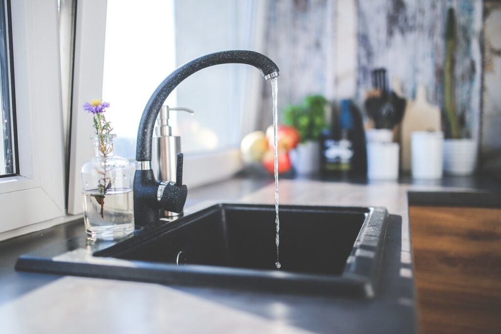 Faucet with Running Water