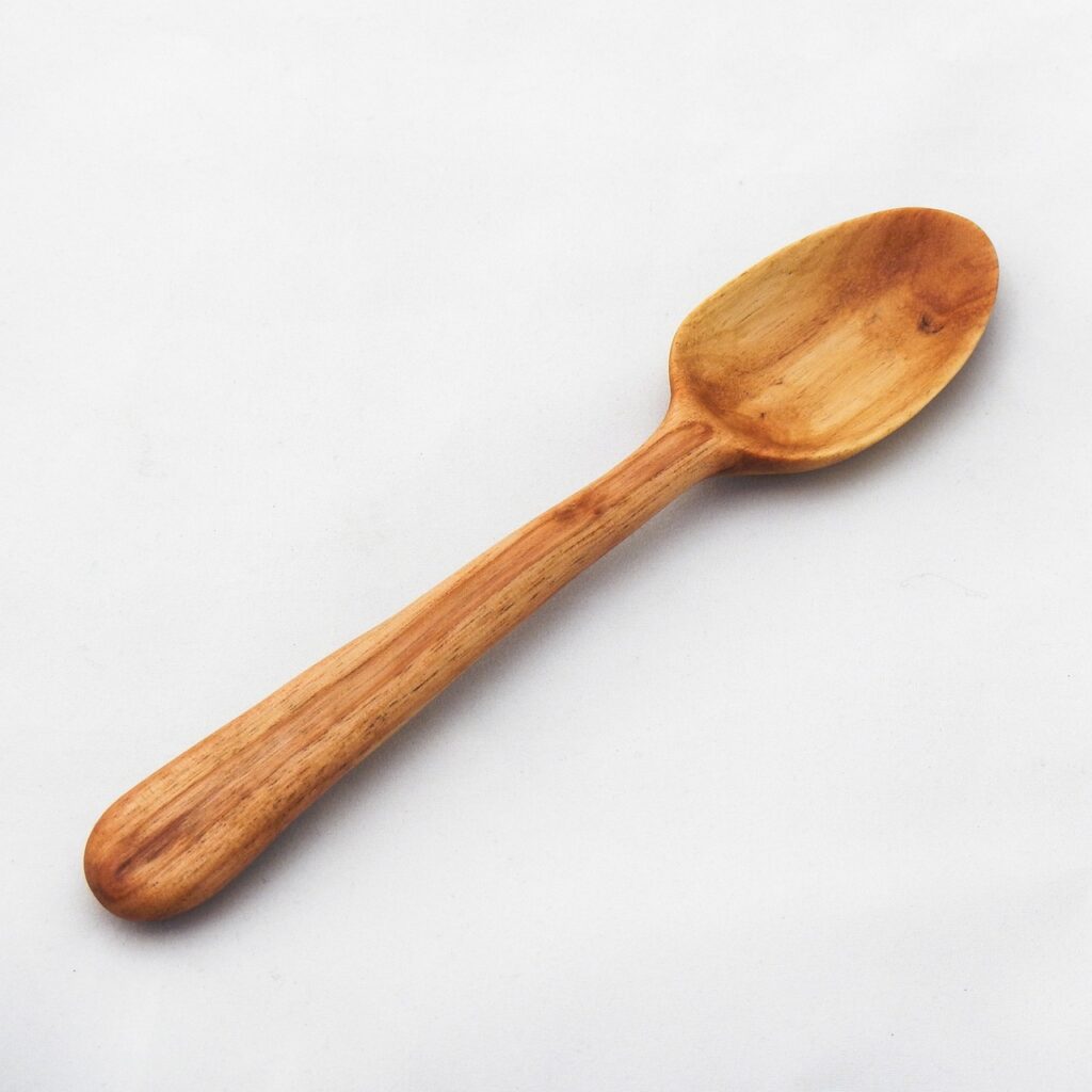 carved spoon from whittling