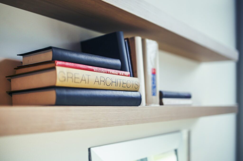 Books on Floating Shelves