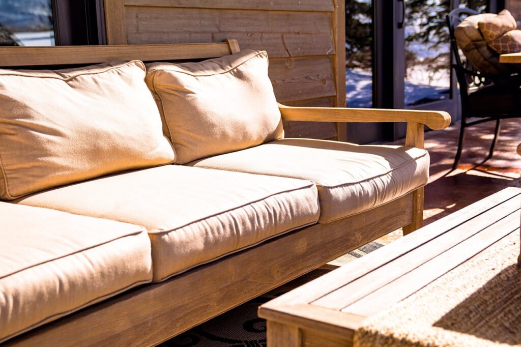 Outdoor Couch with DIY Outdoor Cushions